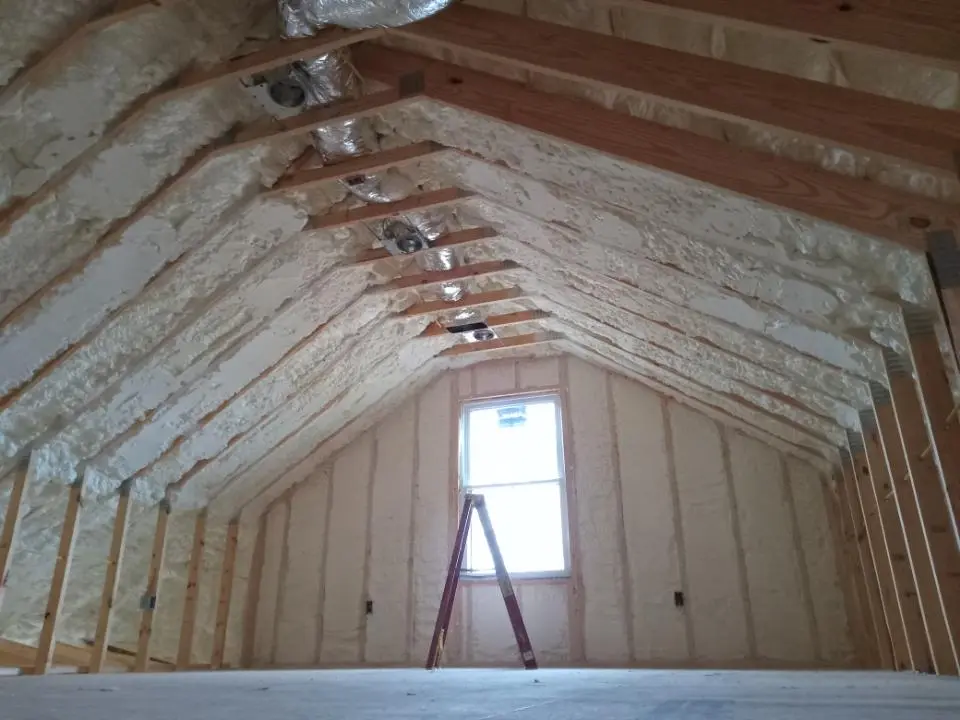 Spray foam roofing application for Crawl Space Insulation project in Whitestown